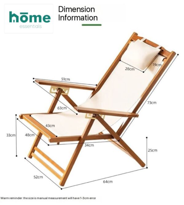 Chaise Tommy pliable beige – Image 8