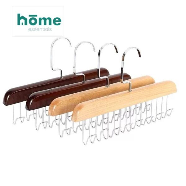 Lot de 4 Cintre multi- crochets (Marron - Beige) – Image 2