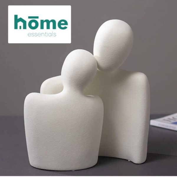 Sculpture couple d'amour en céramique – Image 4
